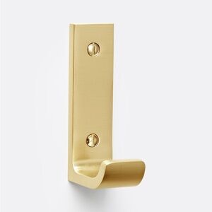 Rejuvenation West Slope Single Hook in Aged Brass